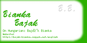 bianka bajak business card